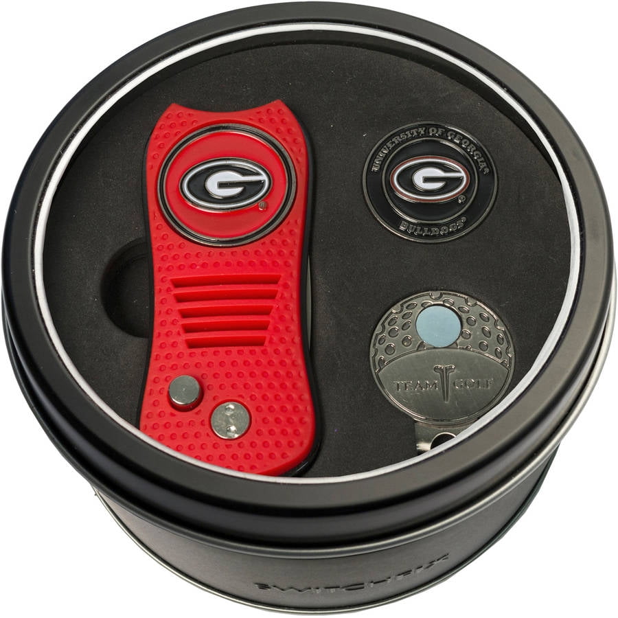 Team Golf NCAA Tin Gift Set with Switchfix Divot Tool, Cap Clip and