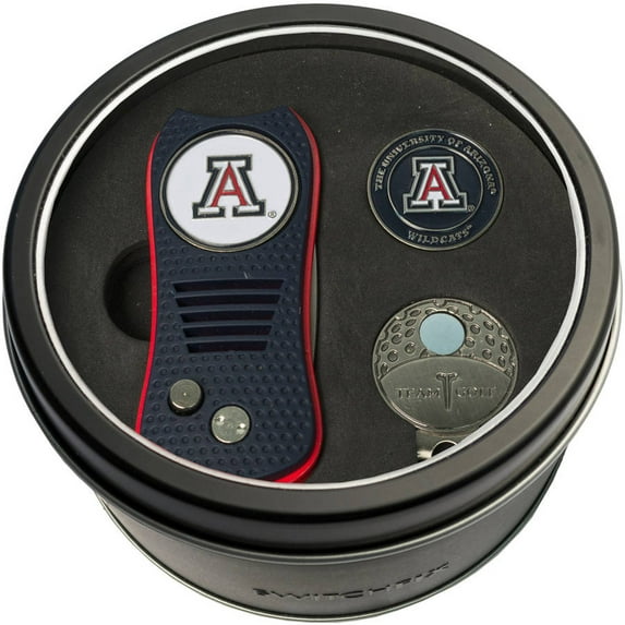 Team Golf NCAA Tin Gift Set with Switchfix Divot Tool, Cap Clip and Ball Marker