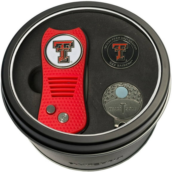 Team Golf NCAA Tin Gift Set with Switchfix Divot Tool, Cap Clip and Ball Marker