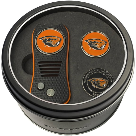 Team Golf Oregon State Beavers Retractable Divot Tool Tin Set with Ball Markers