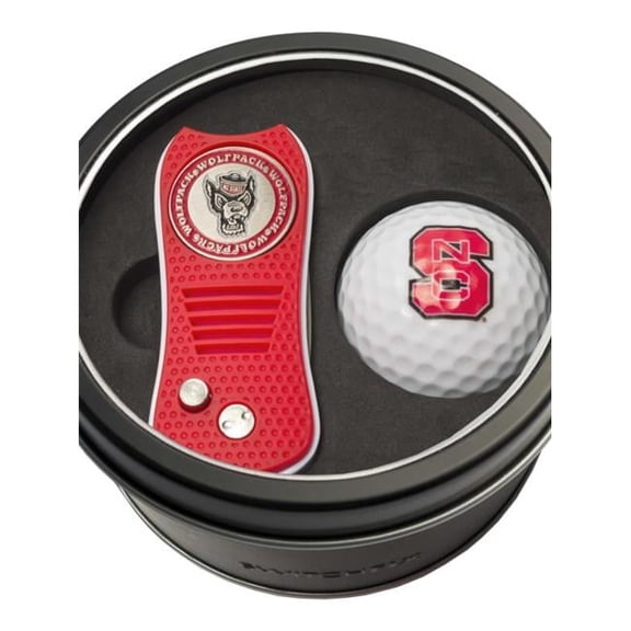 Team Golf NC State Wolfpack Retractable Divot Tool Athletics Tin Set with Golf Ball