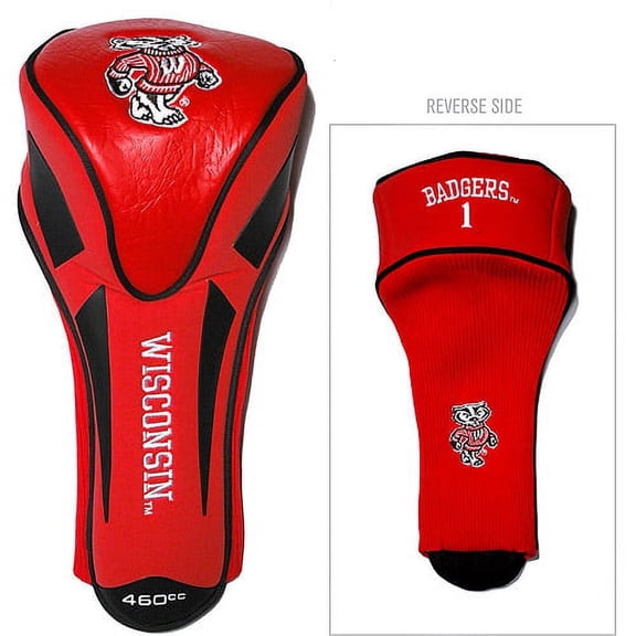 Team Golf NCAA Wisconsin Badgers Golf Club Single Apex Driver Headcover, Fits All Oversized Clubs, Truly Sleek Design