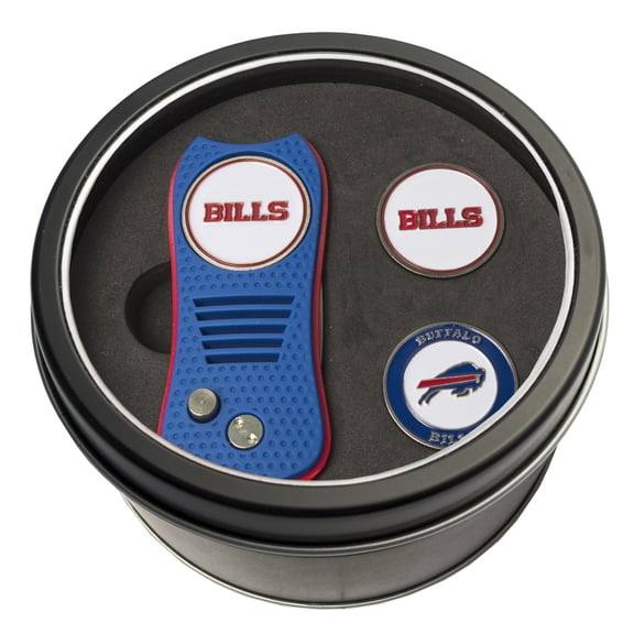 Team Golf NFL BUFFALO BILLS Tin Gift Set with Retractable Divot Tool and 2 Ball Markers