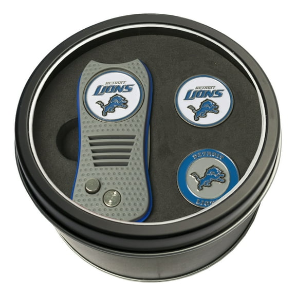 Team Golf NFL DETROIT LIONS Tin Gift Set with Retractable Divot Tool and 2 Ball Markers