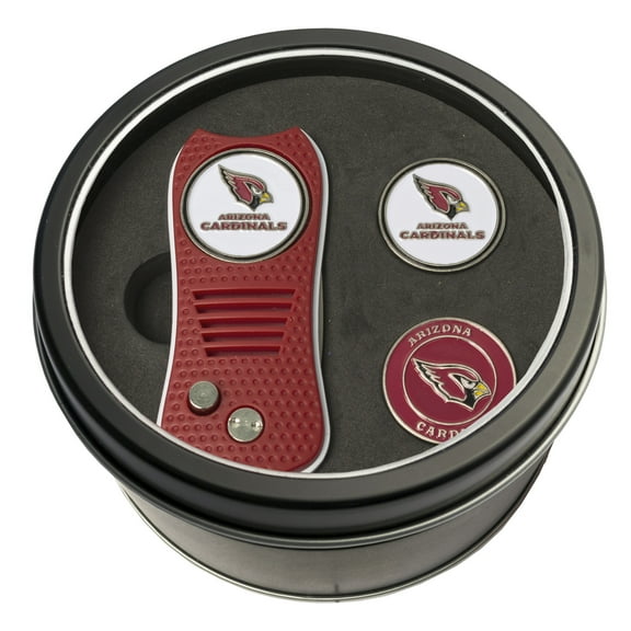 Team Golf NFL ARIZONA CARDINALS Tin Gift Set with Retractable Divot Tool and 2 Ball Markers