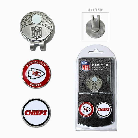 Team Golf NFL Kansas City Chiefs Golf Cap Clip w/2 Magnetic Markers