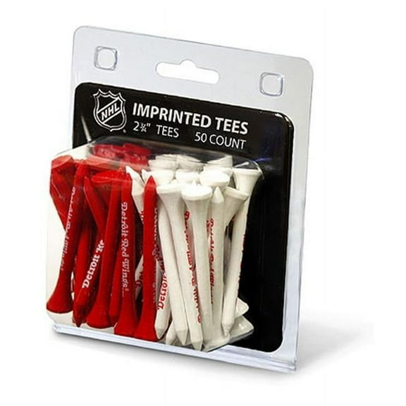 Team Golf NHL Detroit Red Wings 2-3/4" Golf Tees, 50 Pack, Regulation Size, Multi Team Colors