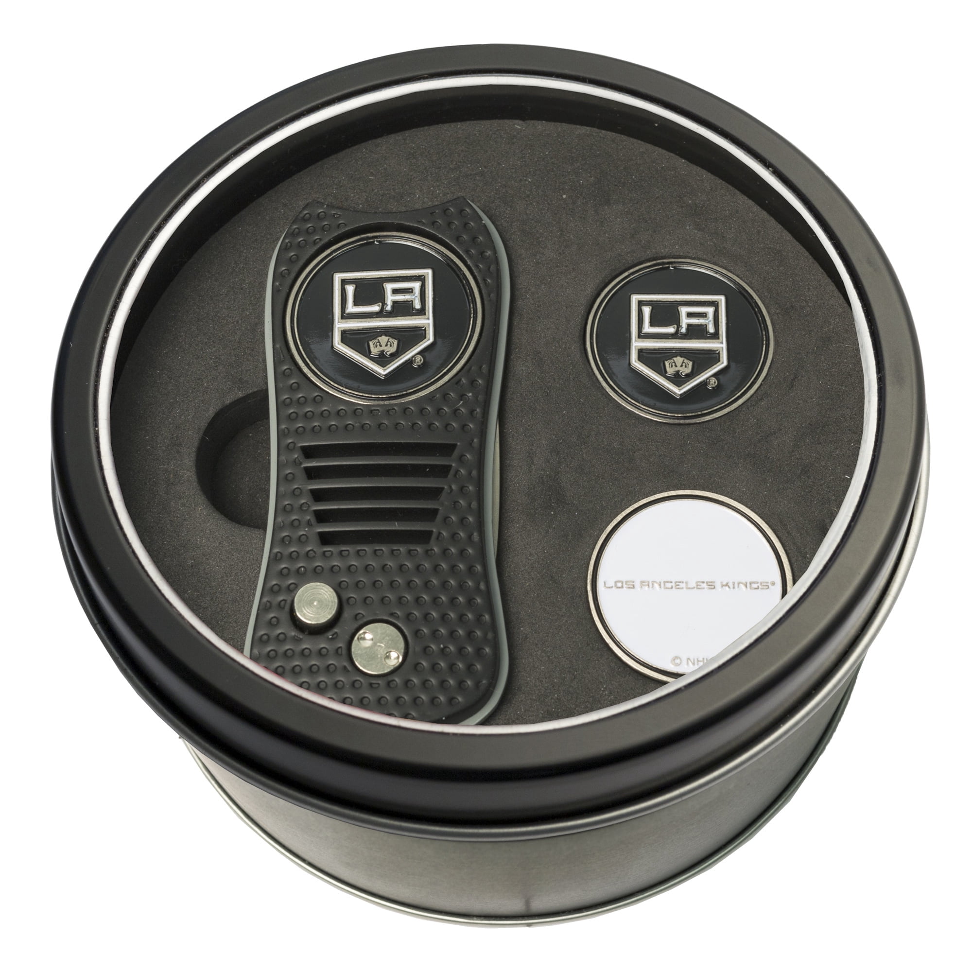 Team Golf Los Angeles Kings Retractable Divot Tool Tin Set with Ball Markers