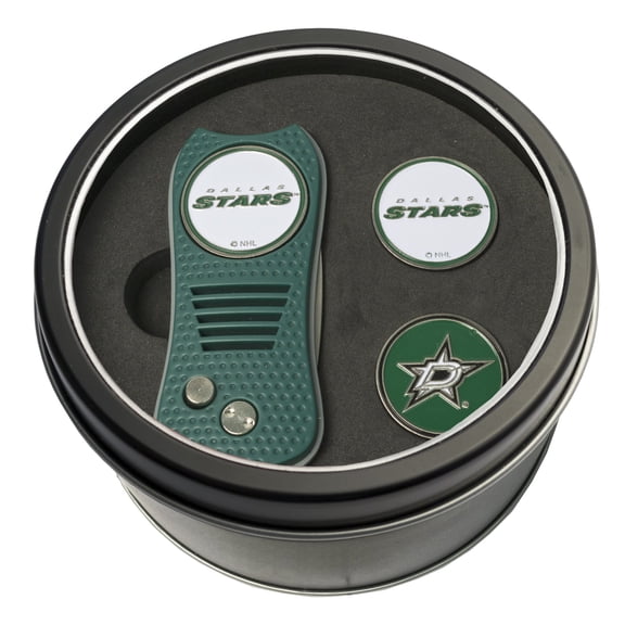 Team Golf Dallas Stars Retractable Divot Tool Tin Set with Ball Markers