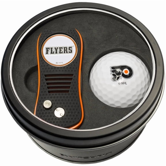 Team Golf Philadelphia Flyers Retractable Divot Tool Athletics Tin Set with Golf Ball