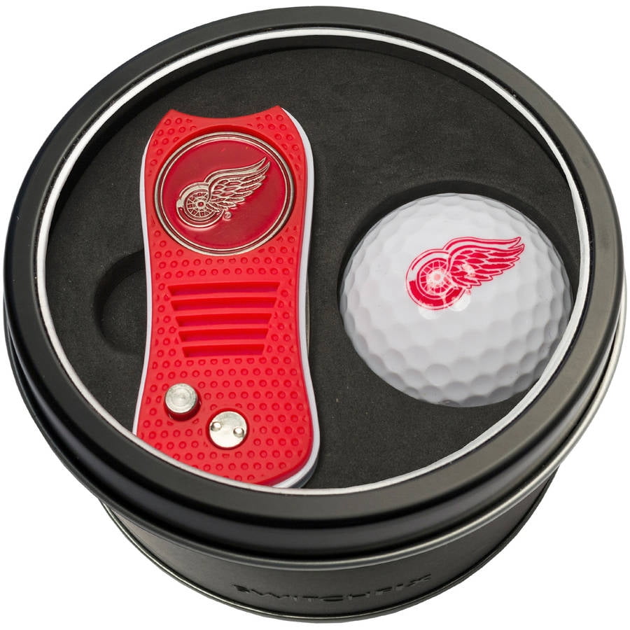 Team Golf Detroit Red Wings Retractable Divot Tool Athletics Tin Set with Golf Ball