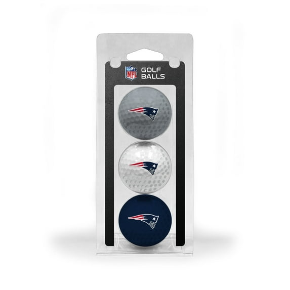 Team Golf New England Patriots Golf Balls, Assorted Colors, 3 Pack