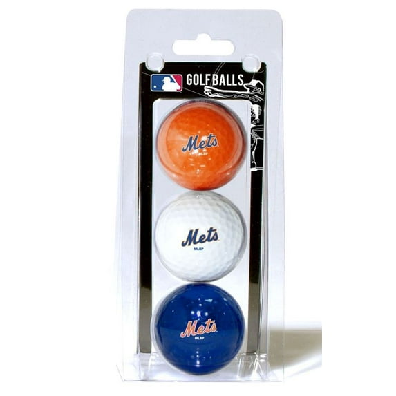 Team Golf New York Mets Golf Balls, Assorted Colors, 3 Pack