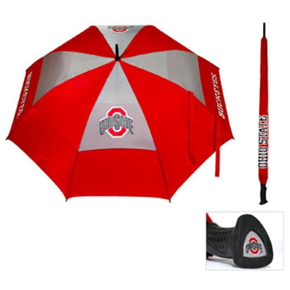 Team Golf  Ohio State Buckeyes 62 in. Double Canopy Umbrella