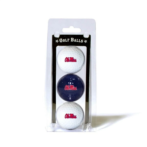 Team Golf Ole Miss Rebels Golf Balls, Multi-Color, 3 Pack
