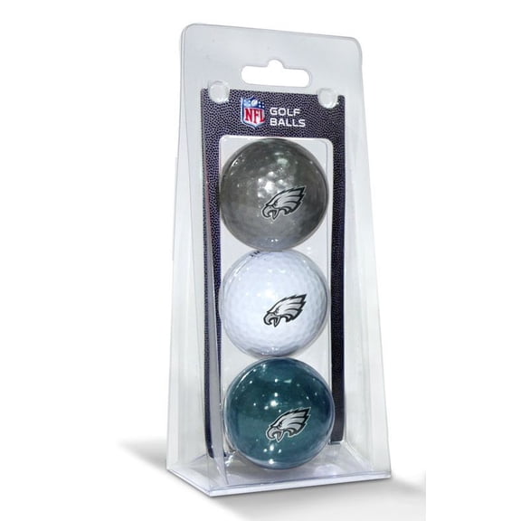 Team Golf Philadelphia Eagles Golf Balls, Assorted Colors, 3 Pack