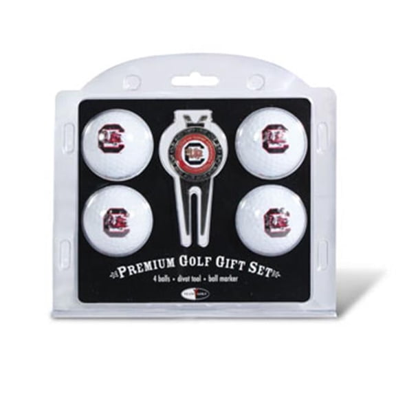Team Golf  South Carolina Gamecocks Pack of 4 Golf Balls and Divet Tool Gift Set
