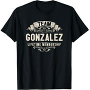 Team Gonzalez Lifetime Membership Retro Last Name Vintage T-Shirt