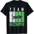 thumbnail image 1 of Team Grasshopper Entomology Vintage Grasshopper T-Shirt men and women can wear, black, white, gifts, 1 of 4
