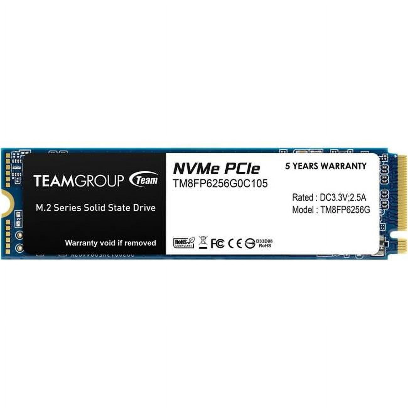 Team group mp33 m 2 2280 256gb pcie 3 0 x4 with nvme 1 3 3d nand