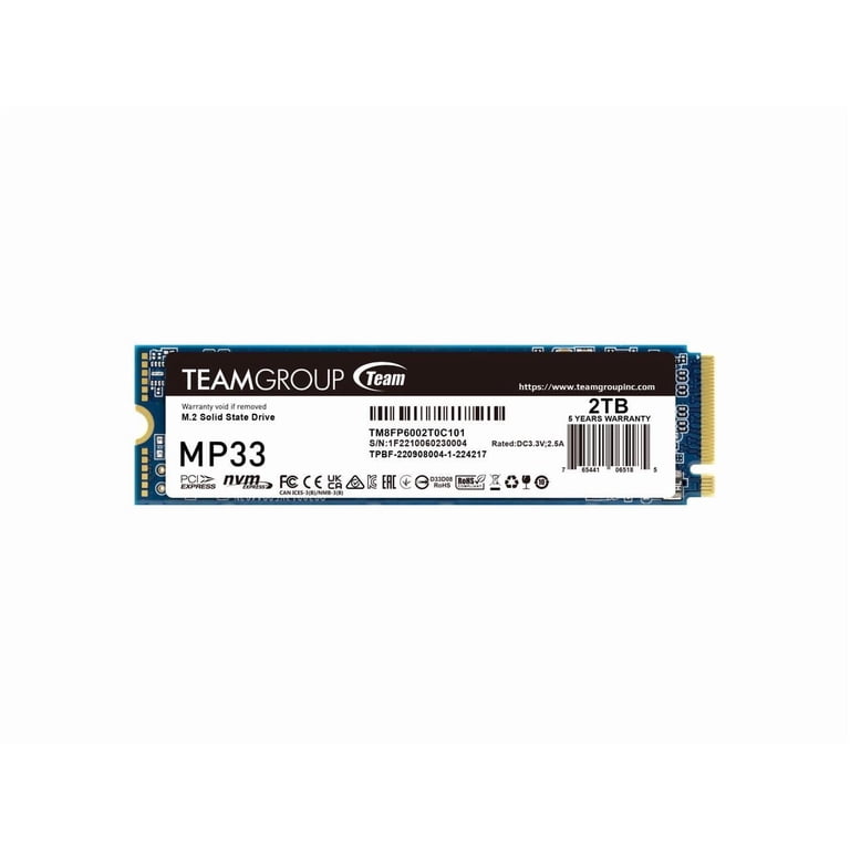 Team Group MP33 M.2 2280 2TB PCIe 3.0 x4 with NVMe 1.3 3D NAND