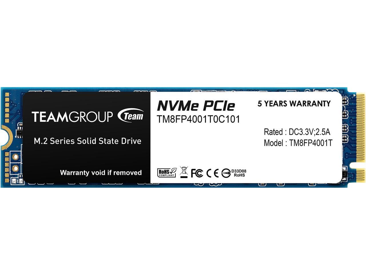 Team Group MP34 M.2 2280 1TB PCIe 3.0 x4 with NVMe 1.3 3D NAND