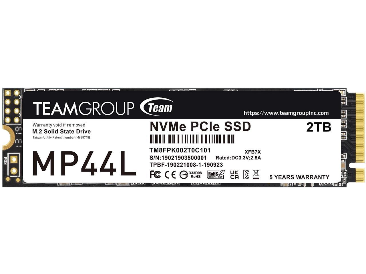 Team Group MP44L SSD 2 To M.2 NVMe PCIe 4.0 SLC