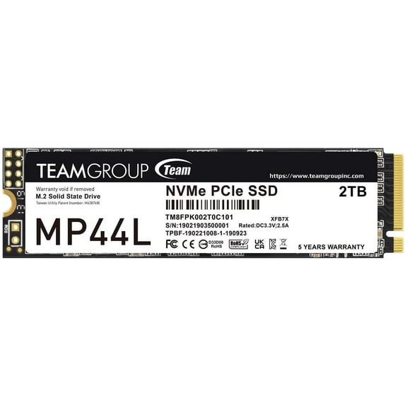 Team Group MP44L M.2 2280 2TB PCIe 4.0 x4 with NVMe 1.4 TM8FPK002T0C101