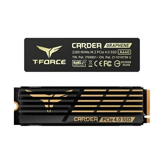 Team Group T-FORCE CARDEA A440 M.2 2280 1TB PCIe Gen 4.0 x4 NVMe 1.4, PS5 Compatible, Internal Solid State Drive (SSD) TM8FPZ001T0C327