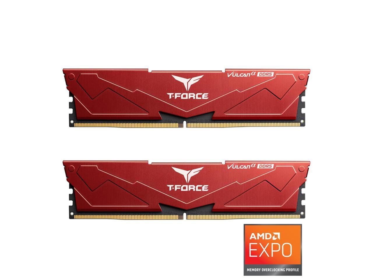 Team Group Vulcan alpha 32GB (2 x 16GB) 288-Pin PC RAM DDR5 6000 (PC5 48000) Desktop Memory Model FLARD532G6000HC38ADC01