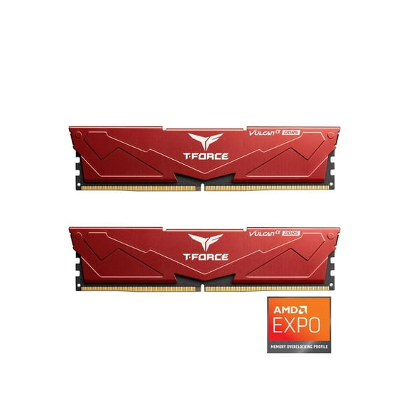 Team Group Vulcan alpha 32GB (2 x 16GB) 288-Pin PC RAM DDR5 6000 (PC5 48000) Desktop Memory Model FLARD532G6000HC38ADC01