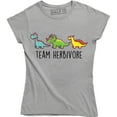 thumbnail image 1 of Team Herbivore Dinosaur Funny Vegan Slogan Women's T-Shirt, 1 of 4
