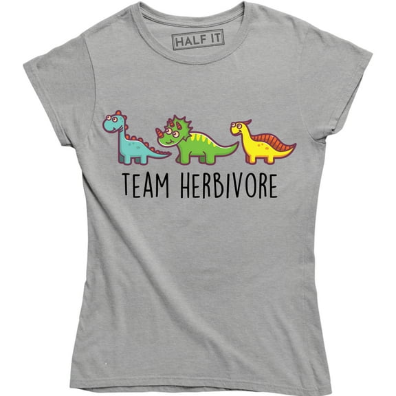 Team Herbivore Dinosaur Funny Vegan Slogan Women's T-Shirt