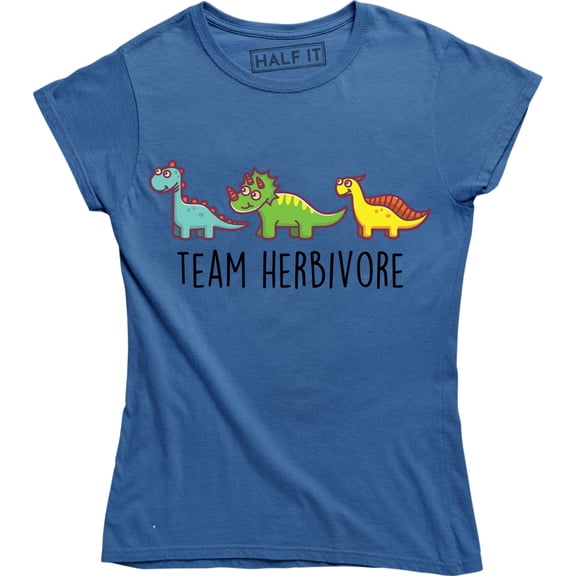 Team Herbivore Dinosaur Funny Vegan Slogan Women's T-Shirt