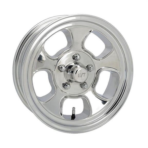 Team III Wheels ET Five Window Polished Wheel 15x8, 5x4.75 Lug Pattern, Aluminum, 4 in Backspace