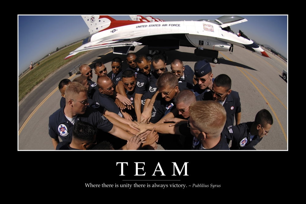 Team Inspirational Quote and Motivational Poster Canvas Art - Stocktrek Images (34 x 23)