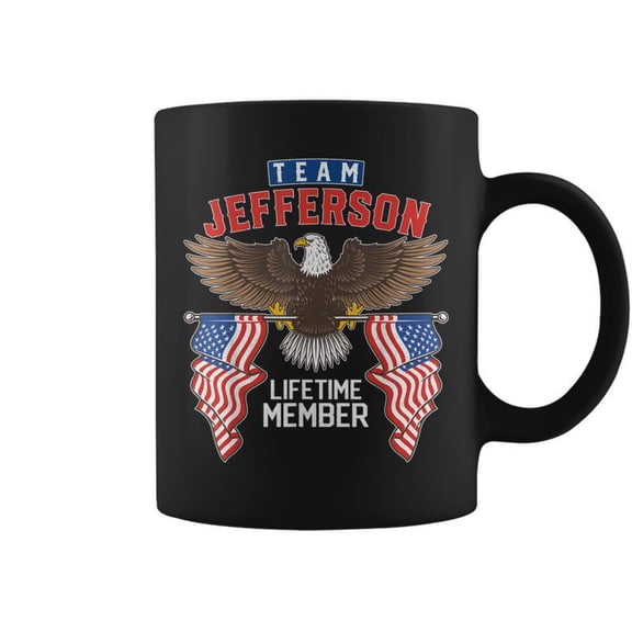 Team Jefferson Lifetime Member Us Flag Coffee Mugs