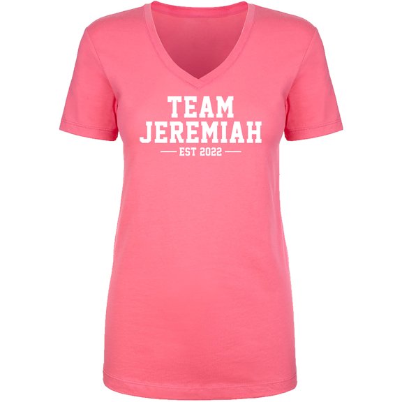 Team Jeremiah Est 2022 Womens V-Neck T-Shirt