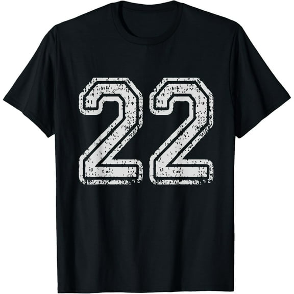 Team Jersey Uniforms Number 22 School Sports 22nd Birthday T-Shirt