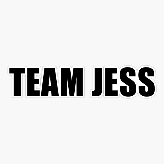 Team Jess Romance Character Inspired Sticker