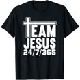 thumbnail image 1 of Team Jesus 24/7/365 Men Women Matching Family Christian T-Shirt, 1 of 3