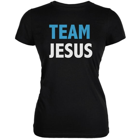 Team Jesus Black Juniors Soft T-Shirt - Large