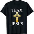 thumbnail image 1 of Team Jesus God Religious Womens T-Shirt Black M, 1 of 5