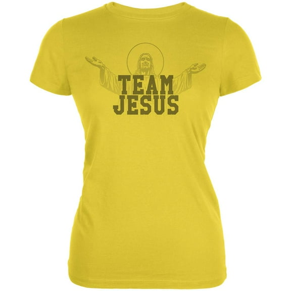 Team Jesus Juniors Soft T Shirt Bright Yellow 2XL