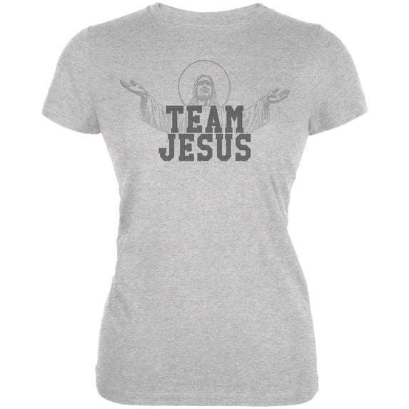 Team Jesus Juniors Soft T Shirt Heather 2XL