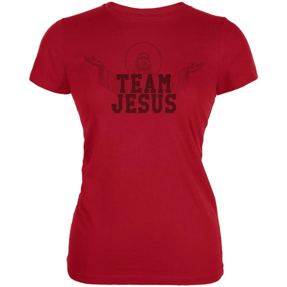 Team Jesus Juniors Soft T Shirt Red X-LG