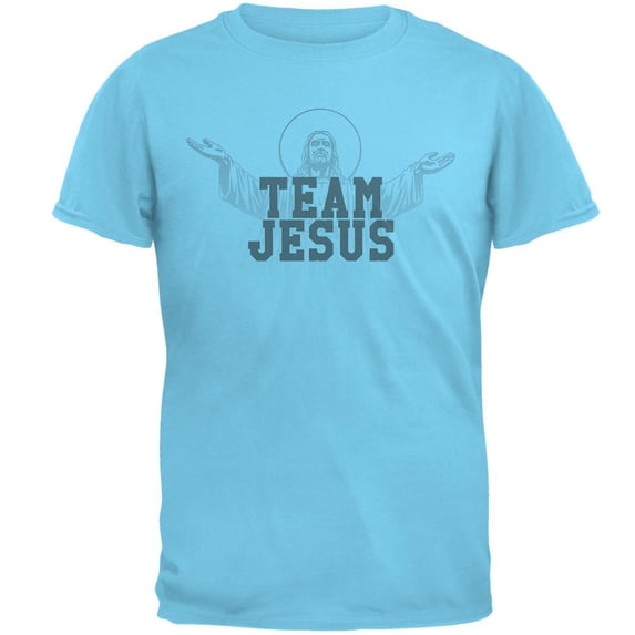 Team Jesus Mens T Shirt Sky SM