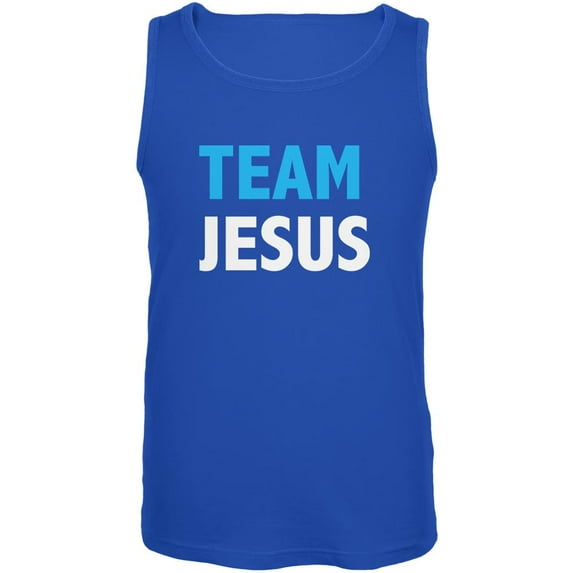 Team Jesus Mens Tank Top Royal X-LG