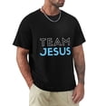 thumbnail image 1 of Team Jesus Sharp Men's Cotton Short Sleeve HD Print Tee for Casual T-Shirt Crew Neck Top Black XL, 1 of 7