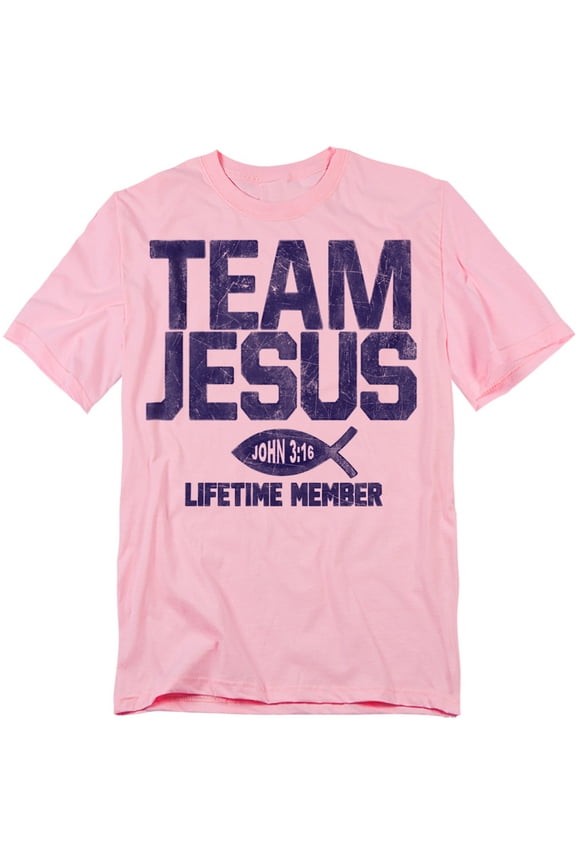 Team Jesus T-Shirt Unisex Graphic Tee For Men & Women Pink&nbsp;